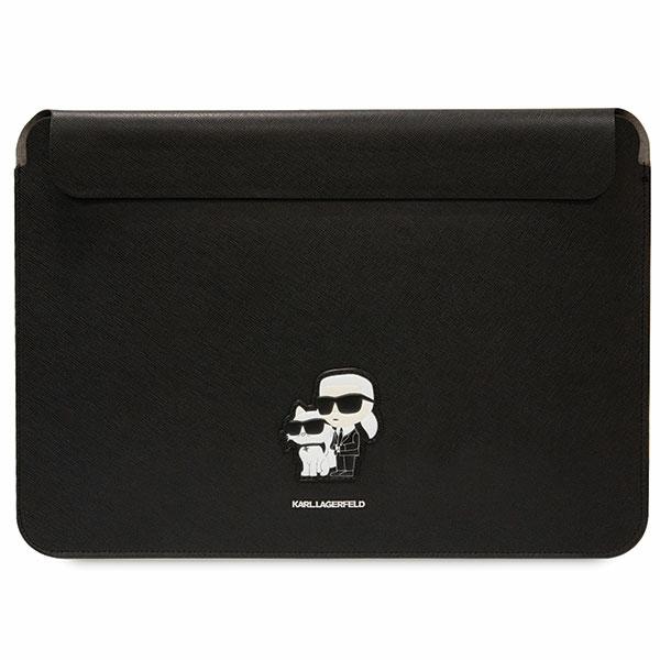 Nešiojamojo kompiuterio krepšys 14″ Karl Lagerfeld Saffiano Karl&Choupette (KLCS14SAKCPMK) juodos spalvos aprašymas - Prekės nuotrauka