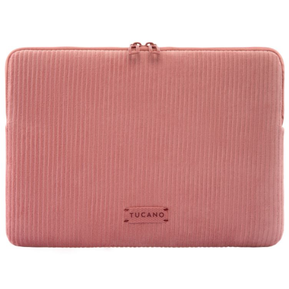 Nešiojamojo kompiuterio krepšys Tucano Velluto 2 Sleeve 16″ skirtas MacBook rožinės spalvos aprašymas - Prekės nuotrauka