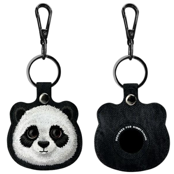 Nimmy 3in1 rinkinys telefono krepšys + piniginė + dėklas lokatoriui, juodos spalvos, Big Eyed Pet 2.0 Panda aprašymas - Prekės nuotrauka