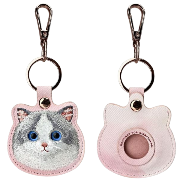 Nimmy 3in1 rinkinys telefono krepšys + piniginė + dėklas lokatoriui, rožinės spalvos Big Eyed Pet 2.0 Cat aprašymas - Prekės nuotrauka