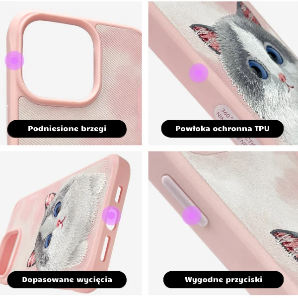 Nimmy Apple iPhone 16 Pro 6.3 dėklas telefonui rožinės spalvos Big Eyed Pet 2.0 Cat aprašymas - Prekės nuotrauka Nimmy Apple iPhone 16 Pro 6.3 dėklas telefonui rožinės spalvos Big Eyed Pet 2.0 Cat aprašymas - Prekės nuotrauka
