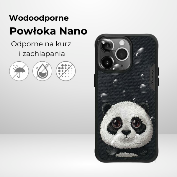 Nimmy dėklas Apple iPhone 16 6.1″ juodos spalvos Big Eyed Pet 2.0 Panda aprašymas - Prekės nuotrauka