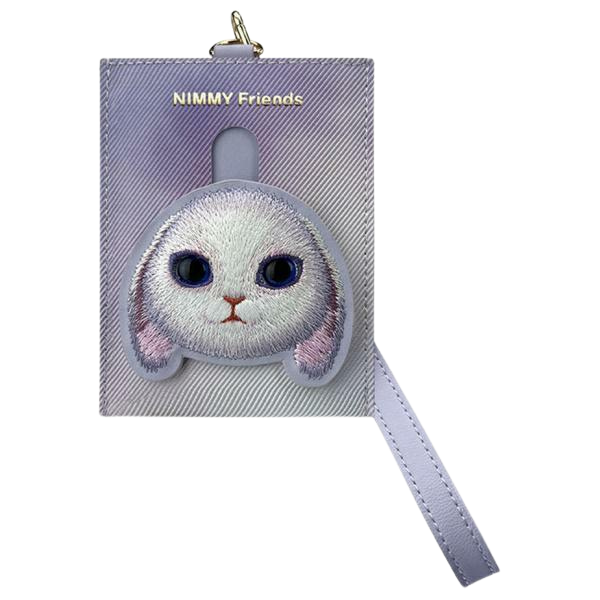 Dėklas Nimmy kortelių piniginė, violetinė, Big Eyed Pet 2.0 Rabbit aprašymas - Prekės nuotrauka