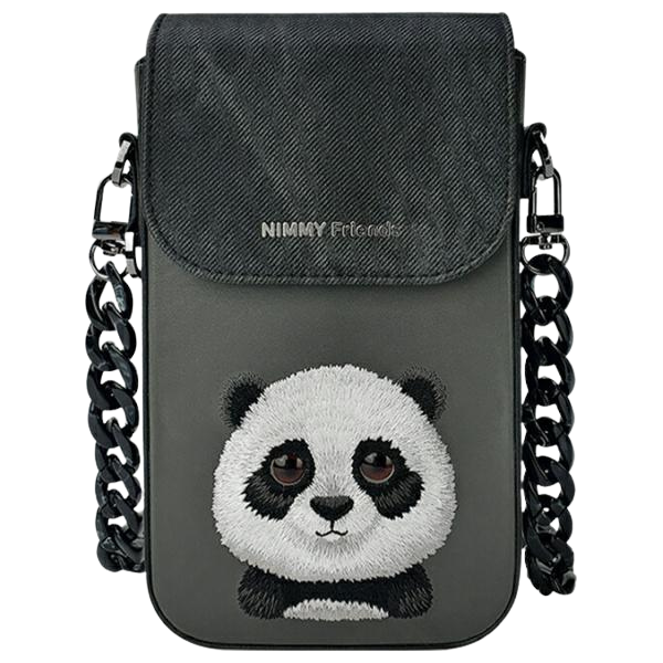 Nimmy telefono krepšys juodas Big Eyed Pet 2.0 Panda aprašymas - Prekės nuotrauka