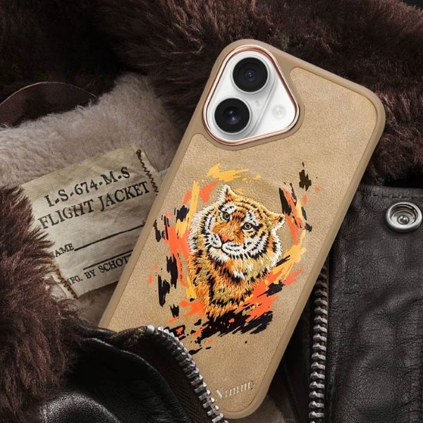 Nimmy Tiger MagSafe dėklas iPhone 16 šviesiai rudos spalvos aprašymas - Prekės nuotrauka