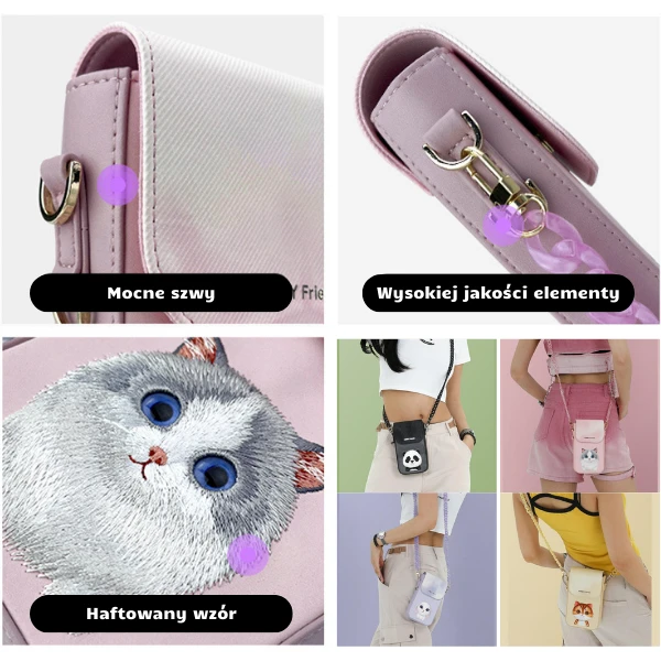 Dėklas Nimmy torebka na telefon rožinės spalvos Big Eyed Pet 2.0 Cat aprašymas - Prekės nuotrauka Dėklas Nimmy torebka na telefon rožinės spalvos Big Eyed Pet 2.0 Cat aprašymas - Prekės nuotrauka