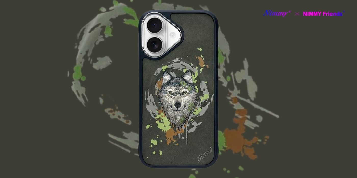 Nimmy Wolf MagSafe dėklas Apple iPhone 16 pilkos spalvos aprašymas - Prekės nuotrauka