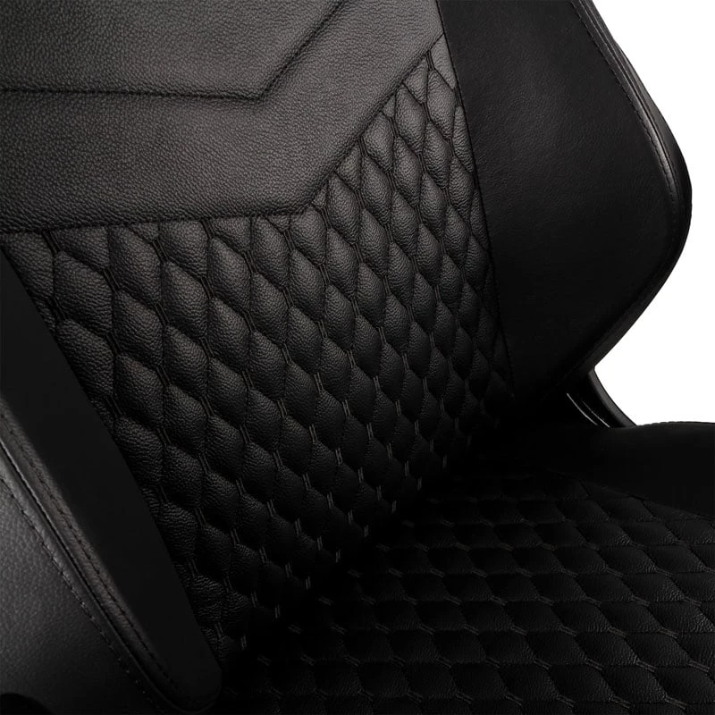 noblechairs HERO Real Leather Gaming Chair – Juodas/Juodas aprašymas - Prekės nuotrauka
