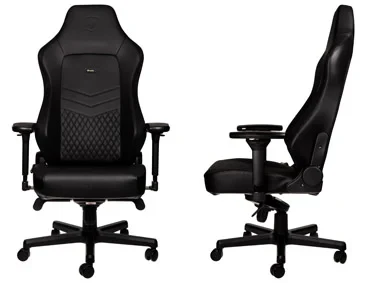 noblechairs HERO Real Leather Gaming Chair – Juodas/Juodas aprašymas - Prekės nuotrauka