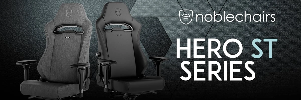 „noblechairs HERO ST“ žaidimų kėdė – „Juodas leidimas“ aprašymas - Prekės nuotrauka
