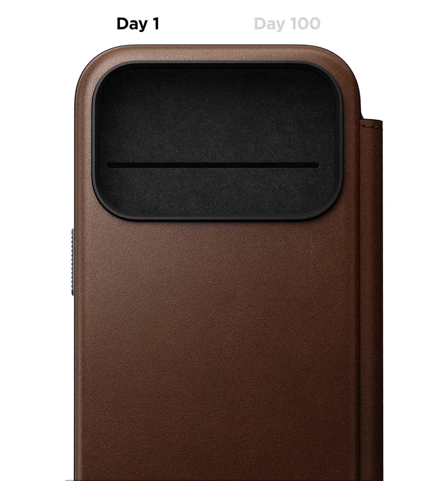 Dėklas Cases and Covers - Flip Nomad Modern Leather Folio, english tan – iPhone 18 Pro/17 Pro aprašymas - Prekės nuotrauka