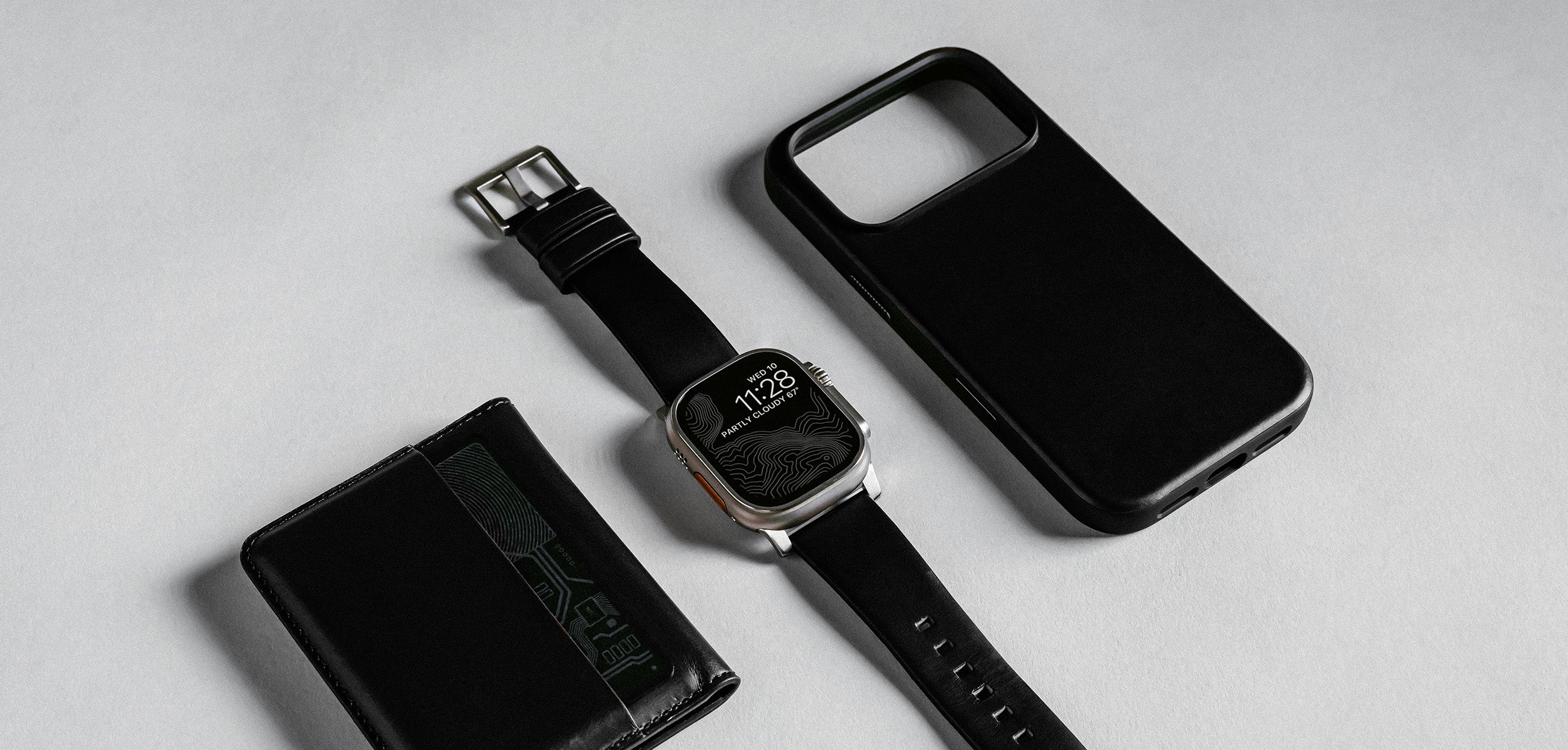 Burga Nomad Modern odinis dėklas, balno ruda (Horween) – iPhone 18 Pro/17 Pro aprašymas - Prekės nuotrauka