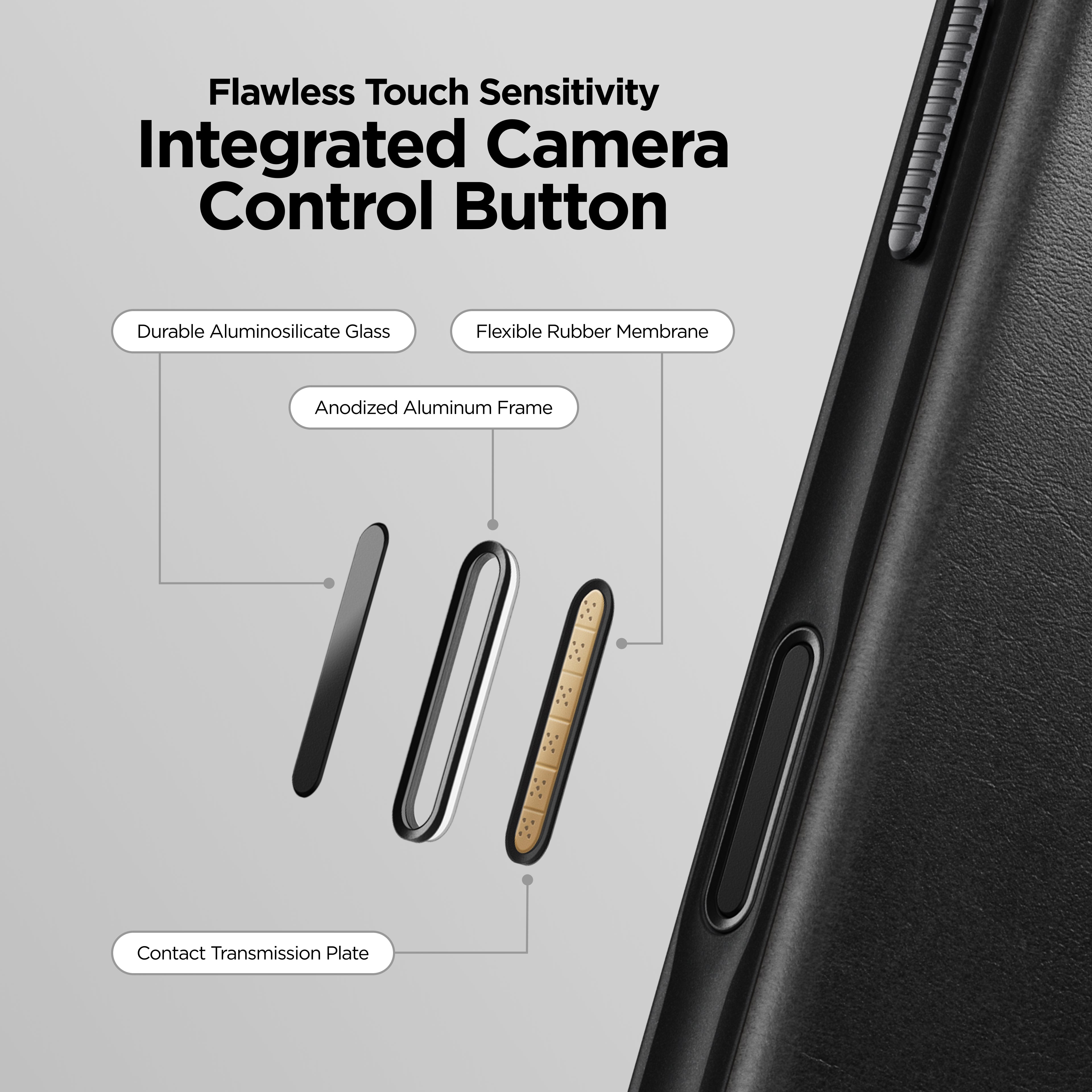 Burga Nomad Modern odinis dėklas, juodas (Horween) – iPhone 18 Pro Max/17 Pro Max aprašymas - Prekės nuotrauka