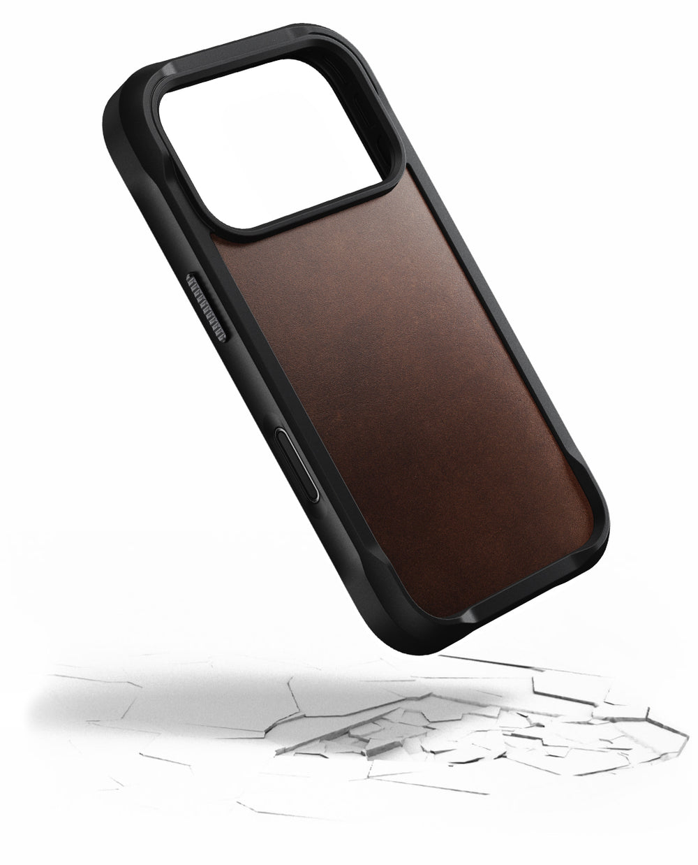 Burga Nomad Rugged odinis dėklas, rustic ruda (Horween) – iPhone 18 Pro/17 Pro aprašymas - Prekės nuotrauka