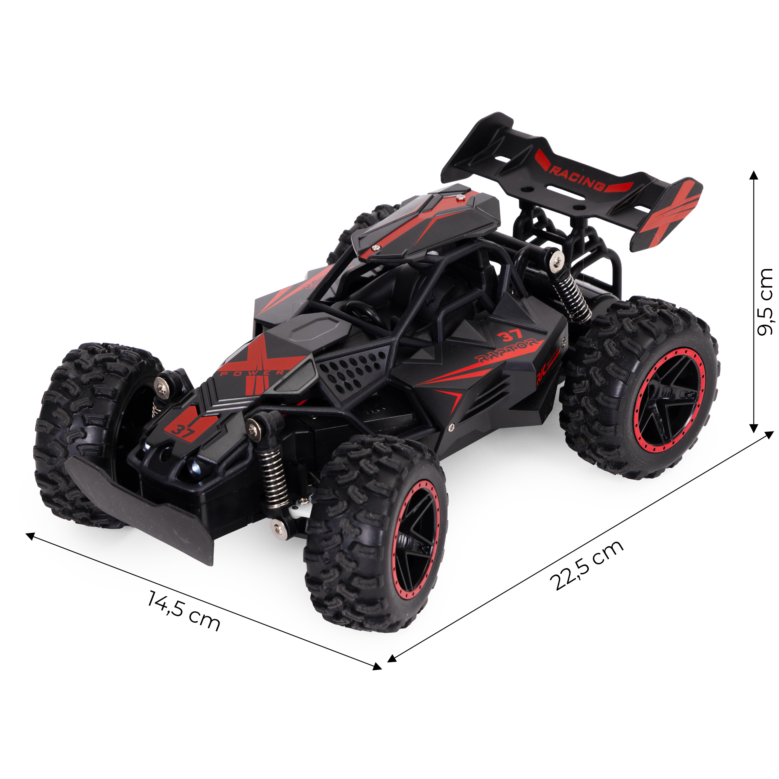 Multistore Nuotoliniu būdu valdomas visureigis RC, mastelis 1:18, galiniais ratais varomas, baterija 3.7V 500mAh aprašymas - Prekės nuotrauka