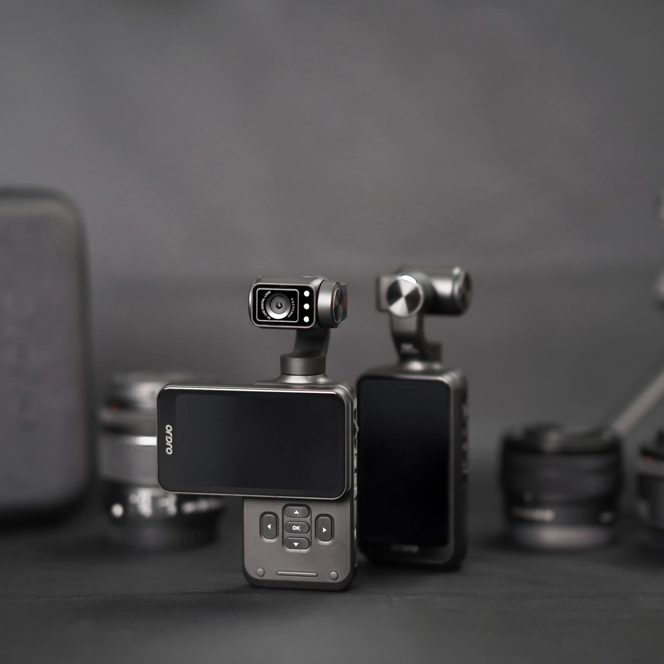 Ordro Pocket M5 3-Axis Gimbal Camera, 5K, for Vlogging and YouTube – juodos spalvos aprašymas - Prekės nuotrauka