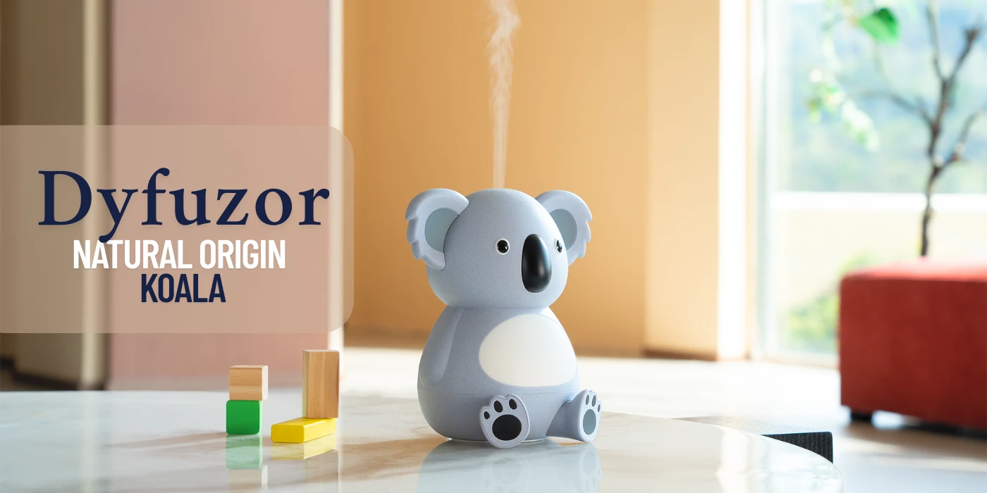 Natural Orgin Oro drėkintuvas - difuzorius Natural Origin Koala pilkos spalvos aprašymas - Prekės nuotrauka