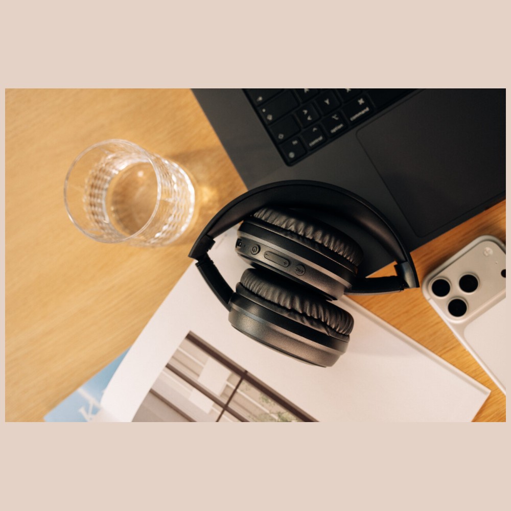 „Over-ear“ ausinės Verbatim belaidės TruSound Bluetooth ANC juodos 30200 aprašymas - Prekės nuotrauka