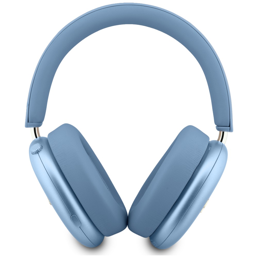 Ausinės „Over-ear“ Guess Metallic Effect Metal Script Logo „Bluetooth“ ENC mėlynos spalvos aprašymas - Prekės nuotrauka