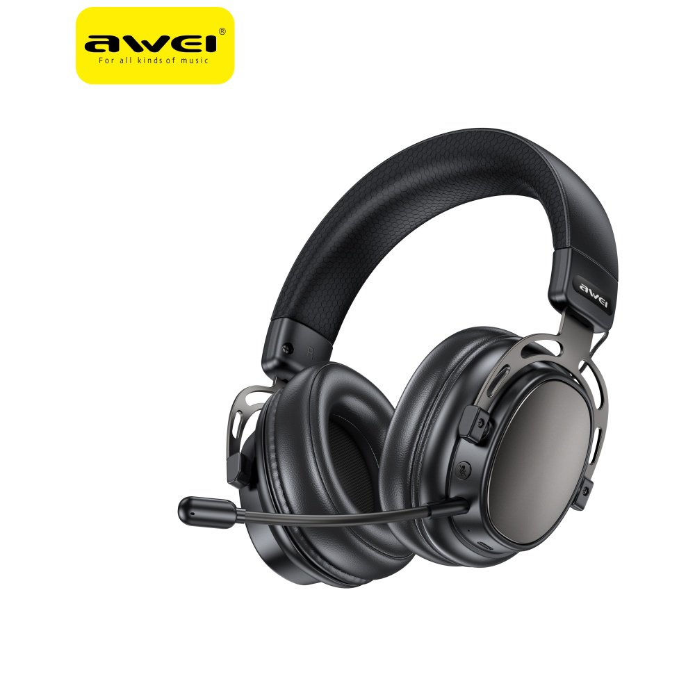 Over-Ear Belaidės Ausinės AWEI AT36 Bluetooth 5.4 su mikrofonu Juodas aprašymas - Prekės nuotrauka