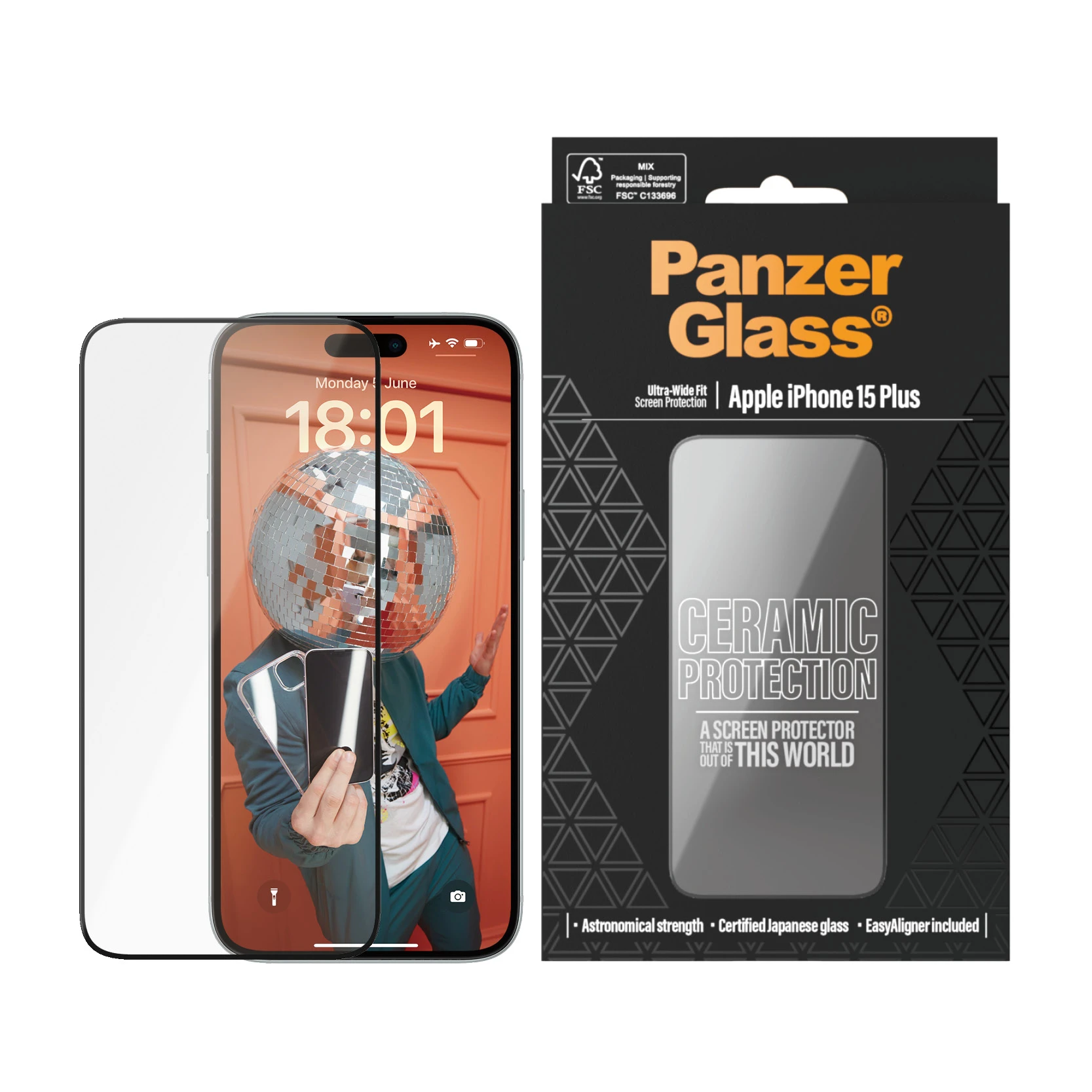 Panzer Glass PanzerGlass | Ekrano apsauga | Apple | iPhone 15 Plus | polietileno tereftalatas (PET); Stiklas; Keramika | Skaidrus | Itin platus pritaikymas w. EasyAlignerr aprašymas - Prekės nuotrauka Panzer Glass PanzerGlass | Ekrano apsauga | Apple | iPhone 15 Plus | polietileno tereftalatas (PET); Stiklas; Keramika | Skaidrus | Itin platus pritaikymas w. EasyAlignerr aprašymas - Prekės nuotrauka
