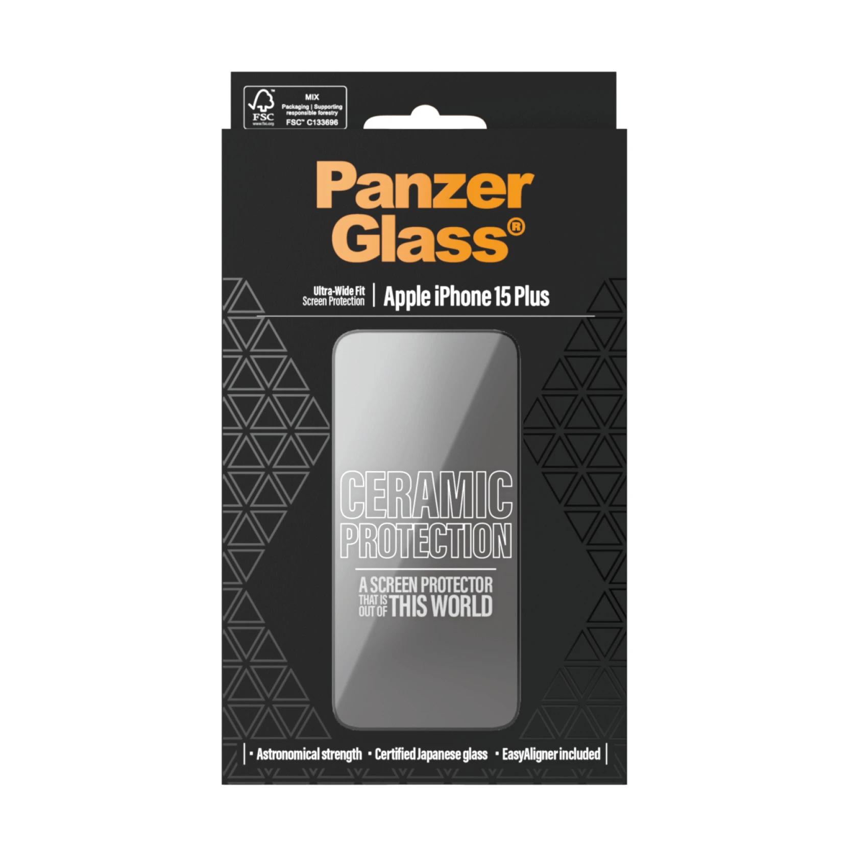 Panzer Glass PanzerGlass | Ekrano apsauga | Apple | iPhone 15 Plus | polietileno tereftalatas (PET); Stiklas; Keramika | Skaidrus | Itin platus pritaikymas w. EasyAlignerr aprašymas - Prekės nuotrauka Panzer Glass PanzerGlass | Ekrano apsauga | Apple | iPhone 15 Plus | polietileno tereftalatas (PET); Stiklas; Keramika | Skaidrus | Itin platus pritaikymas w. EasyAlignerr aprašymas - Prekės nuotrauka