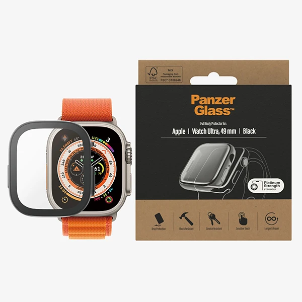 Panzer Glass PanzerGlass Full Body New Apple Watch, 49mm, juodas ekrano apsauga aprašymas - Prekės nuotrauka Panzer Glass PanzerGlass Full Body New Apple Watch, 49mm, juodas ekrano apsauga aprašymas - Prekės nuotrauka