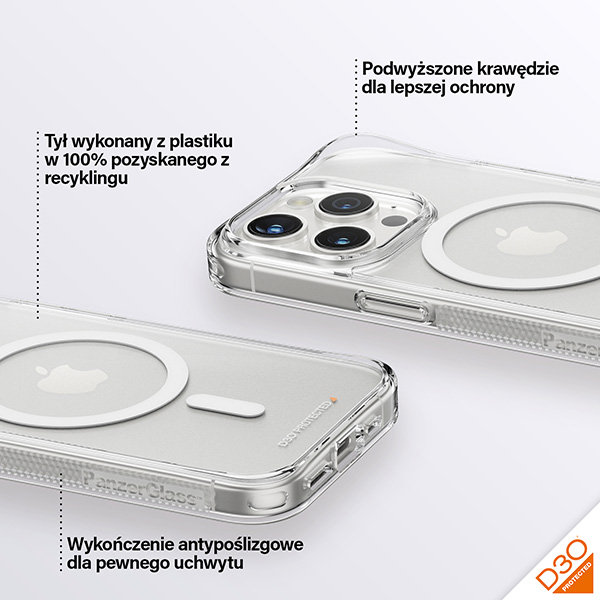 Panzer Glass PanzerGlass™ HardCase MagSafe Suderinamas su D3O iPhone 15 Pro aprašymas - Prekės nuotrauka