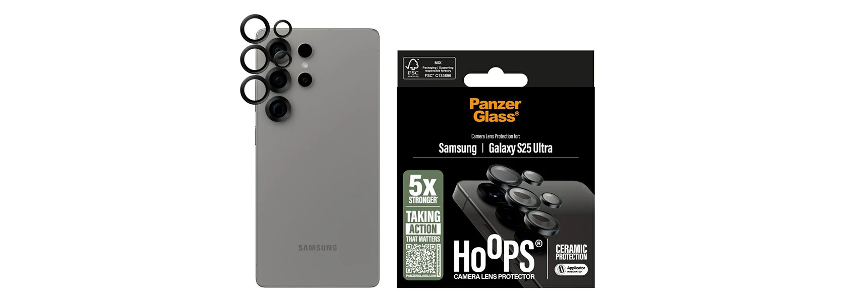 Panzer Glass PanzerGlass Hoops objektyvo apsauga, skirta Samsung Galaxy S25 Ultra aprašymas - Prekės nuotrauka Panzer Glass PanzerGlass Hoops objektyvo apsauga, skirta Samsung Galaxy S25 Ultra aprašymas - Prekės nuotrauka