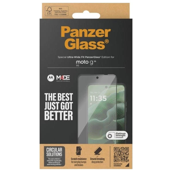 Panzer Glass PanzerGlass Motorola moto g35 5G Ekrano apsauga Ultra-Wide Fit 6596 aprašymas - Prekės nuotrauka Panzer Glass PanzerGlass Motorola moto g35 5G Ekrano apsauga Ultra-Wide Fit 6596 aprašymas - Prekės nuotrauka