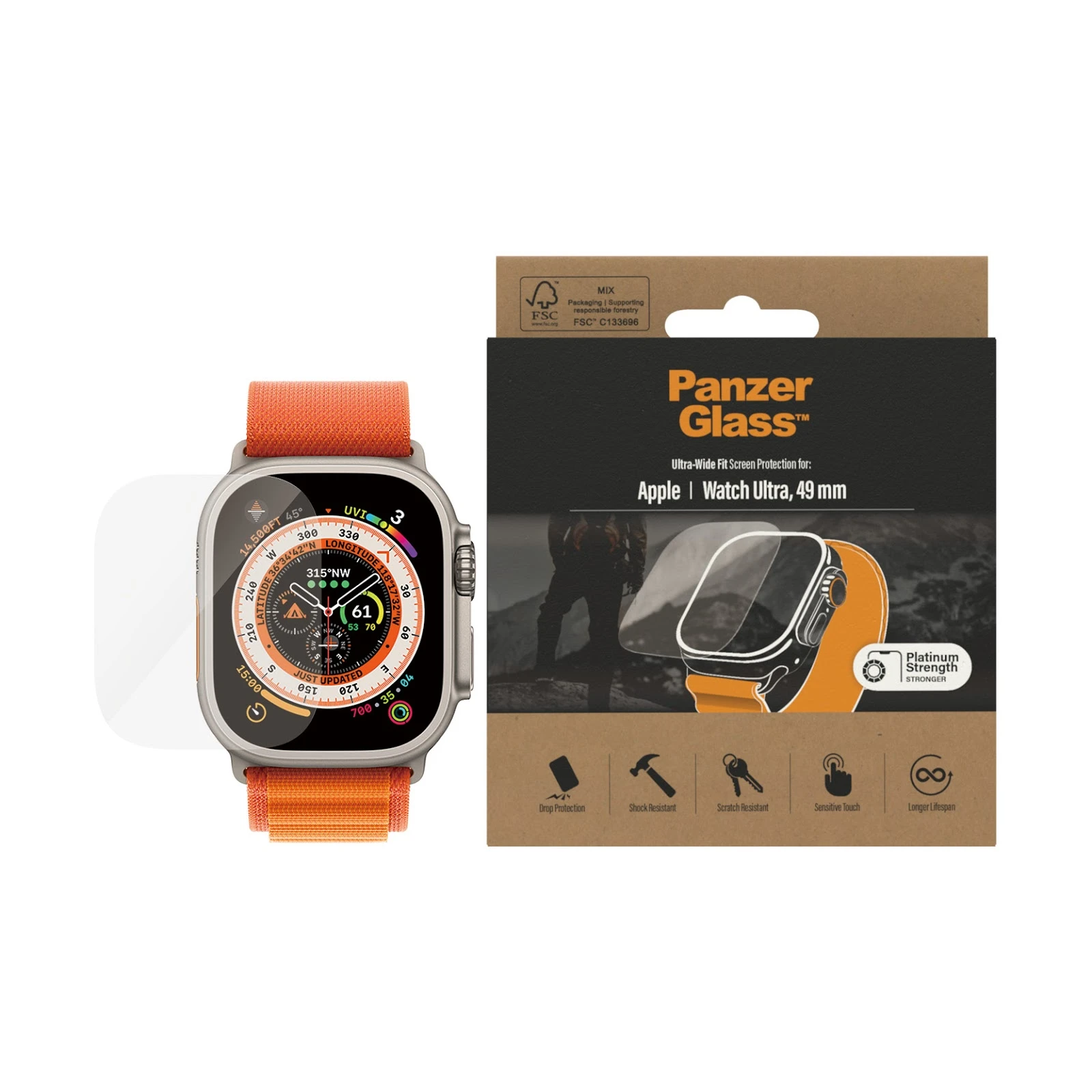 Panzer Glass PanzerGlass Apple Watch Ultra AB ekrano apsauga aprašymas - Prekės nuotrauka Panzer Glass PanzerGlass Apple Watch Ultra AB ekrano apsauga aprašymas - Prekės nuotrauka