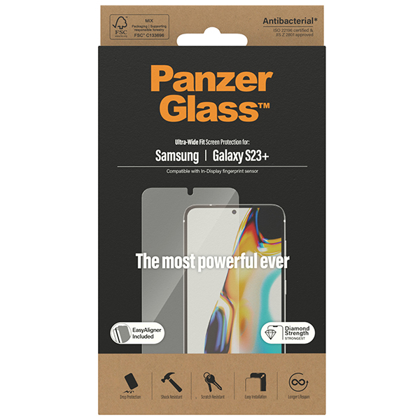Panzer Glass PREMIUM TEMPERATO stiklo ekrano apsauga, pilnas dangtelis, skirtas Samsung Galaxy S23+, Ultra-Wide Fit AB, (Naujas) aprašymas - Prekės nuotrauka Panzer Glass PREMIUM TEMPERATO stiklo ekrano apsauga, pilnas dangtelis, skirtas Samsung Galaxy S23+, Ultra-Wide Fit AB, (Naujas) aprašymas - Prekės nuotrauka