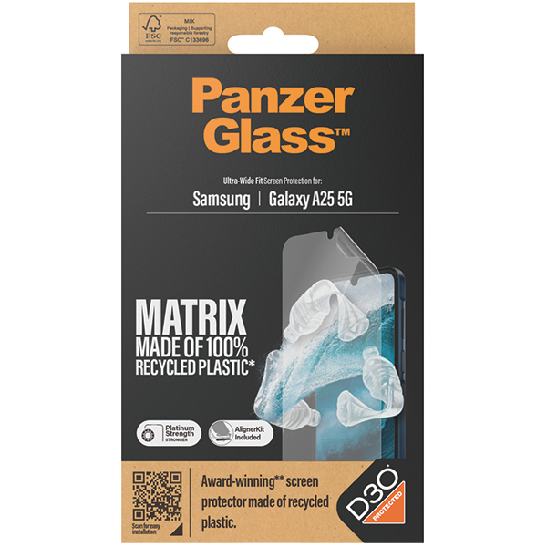 Panzer Glass PanzerGlass Ultra-Wide Fit Apsauginis stiklas with D3O® Samsung Galaxy A25 5G aprašymas - Prekės nuotrauka
