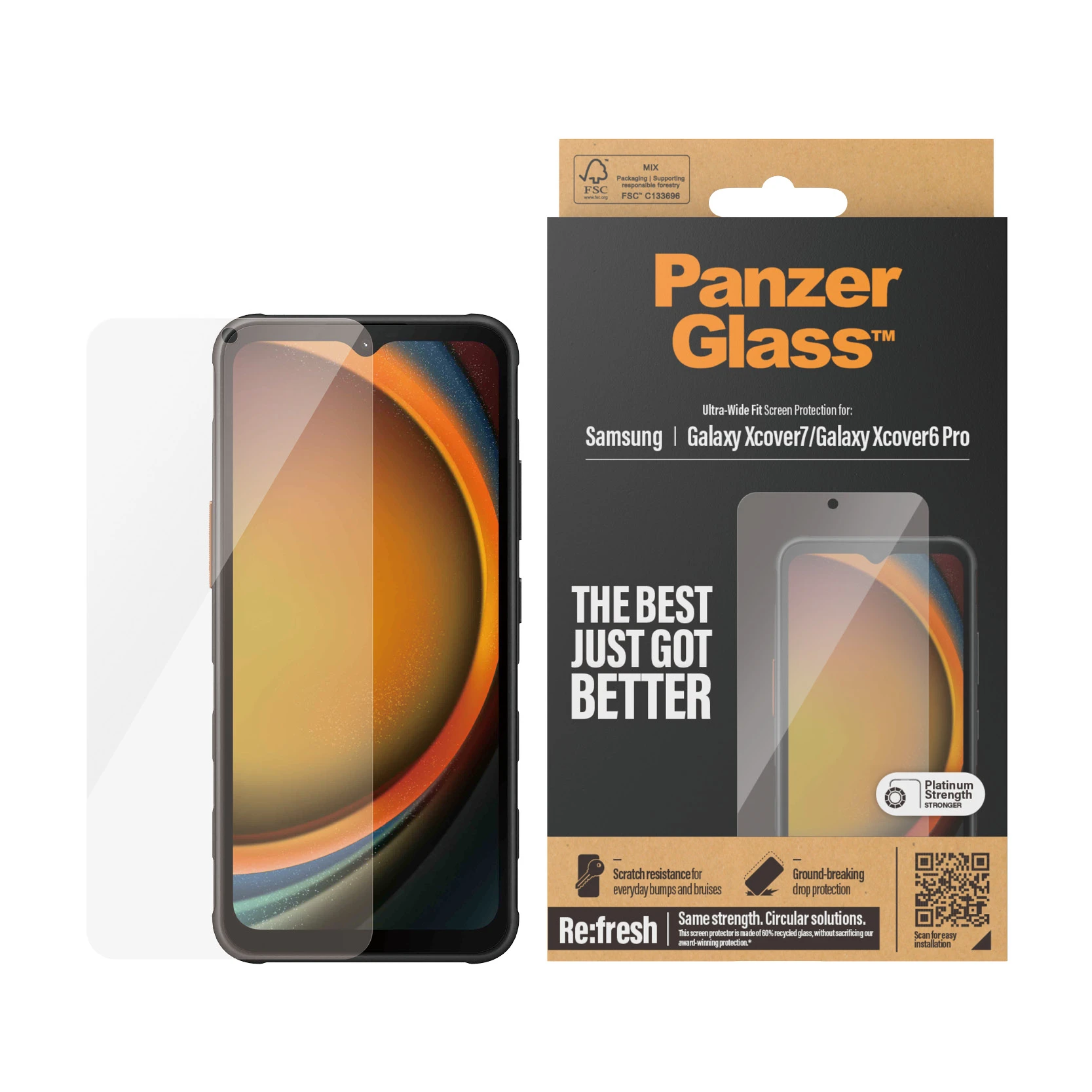 Panzer Glass PanzerGlass Ultra-Wide Fit Apsauginis stiklas Samsung Galaxy Xcover7 / Xcover6 Pro aprašymas - Prekės nuotrauka Panzer Glass PanzerGlass Ultra-Wide Fit Apsauginis stiklas Samsung Galaxy Xcover7 / Xcover6 Pro aprašymas - Prekės nuotrauka
