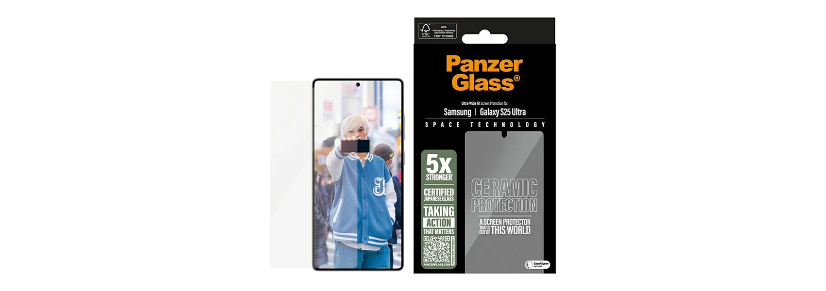 Panzer Glass PanzerGlass Ultra-Wide Fit Ceramic Glass for Samsung Galaxy S25 Ultra aprašymas - Prekės nuotrauka Panzer Glass PanzerGlass Ultra-Wide Fit Ceramic Glass for Samsung Galaxy S25 Ultra aprašymas - Prekės nuotrauka
