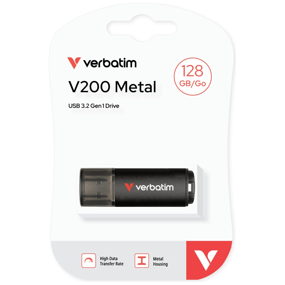 Pendrive Verbatim V200 128GB USB-A juodos spalvos 30212 aprašymas - Prekės nuotrauka Pendrive Verbatim V200 128GB USB-A juodos spalvos 30212 aprašymas - Prekės nuotrauka