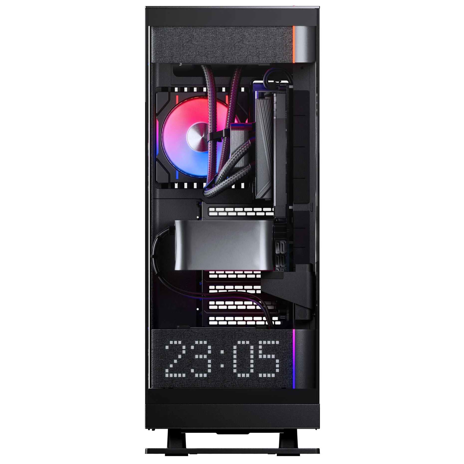 Phanteks Evolv X2 Matrix PC Case, Mid-Tower, E-ATX, Tempered Glass, Matrix LED – Juodas aprašymas - Prekės nuotrauka