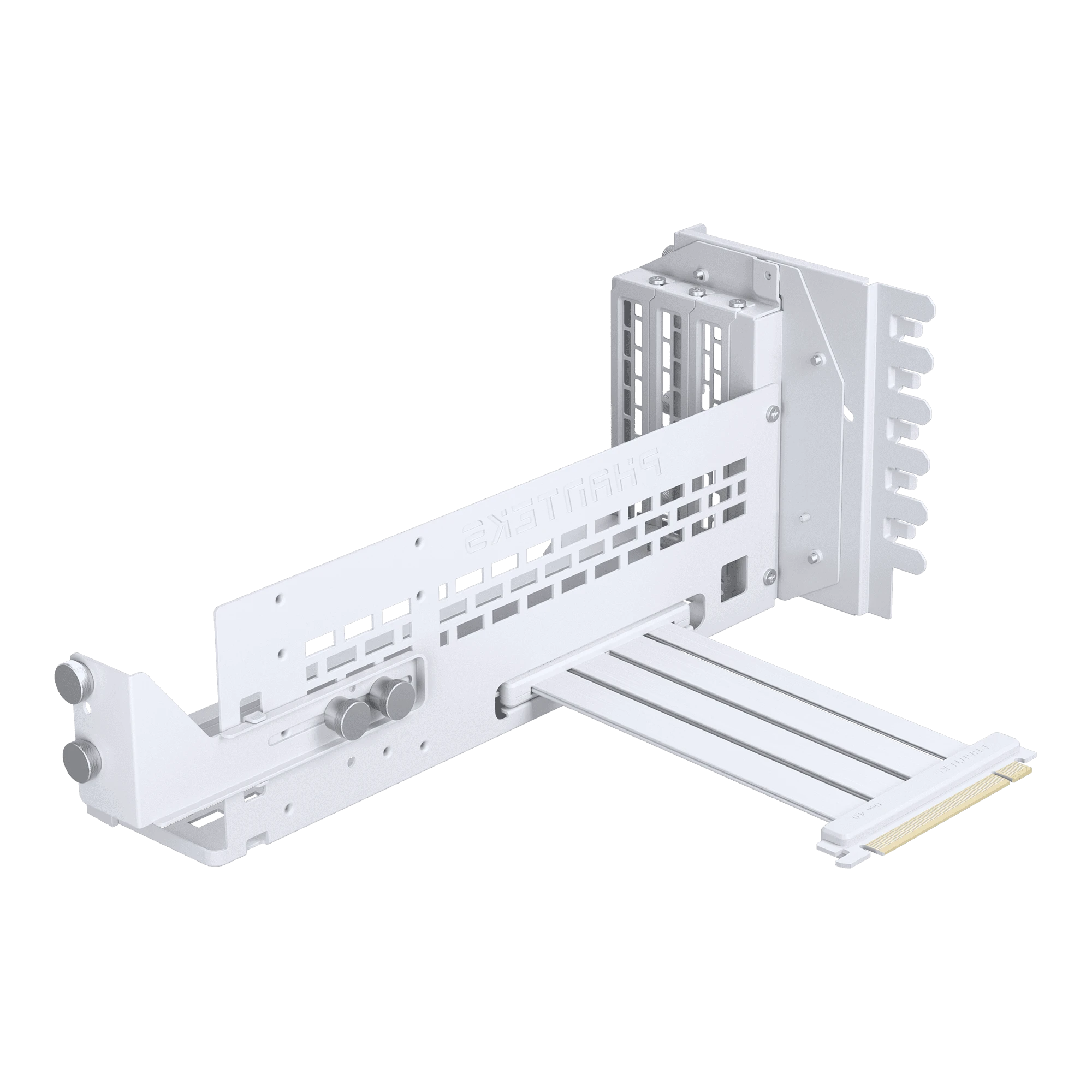 Phanteks Premium PCIe Gen 5 Vertical GPU Bracket, DRGB, with PCIe 5.0 Riser Cable – 220mm, baltas aprašymas - Prekės nuotrauka