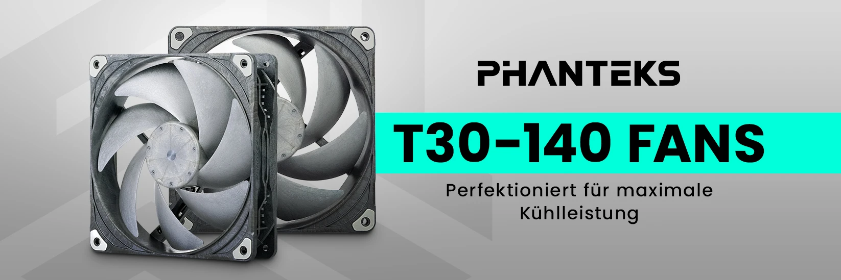 Phanteks T30 PWM 140mm Fan – Juodas aprašymas - Prekės nuotrauka