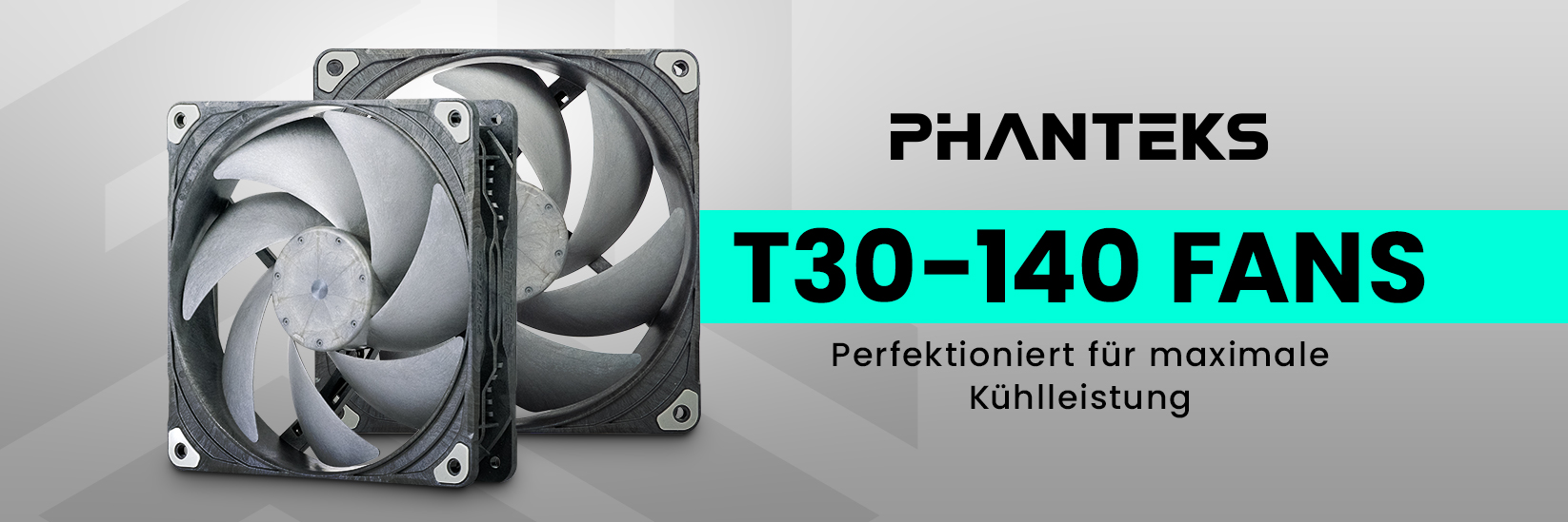 Phanteks T30 PWM 140mm Fan, Pack of 3 – Juodas aprašymas - Prekės nuotrauka