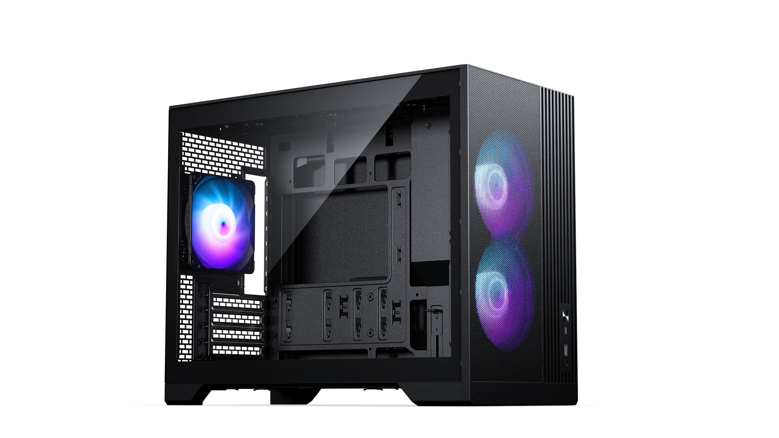 Phanteks XT M3 PC Case, Mini Case, mATX, RGB, Tempered Glass – including 3x 120mm Fans, Juodas aprašymas - Prekės nuotrauka