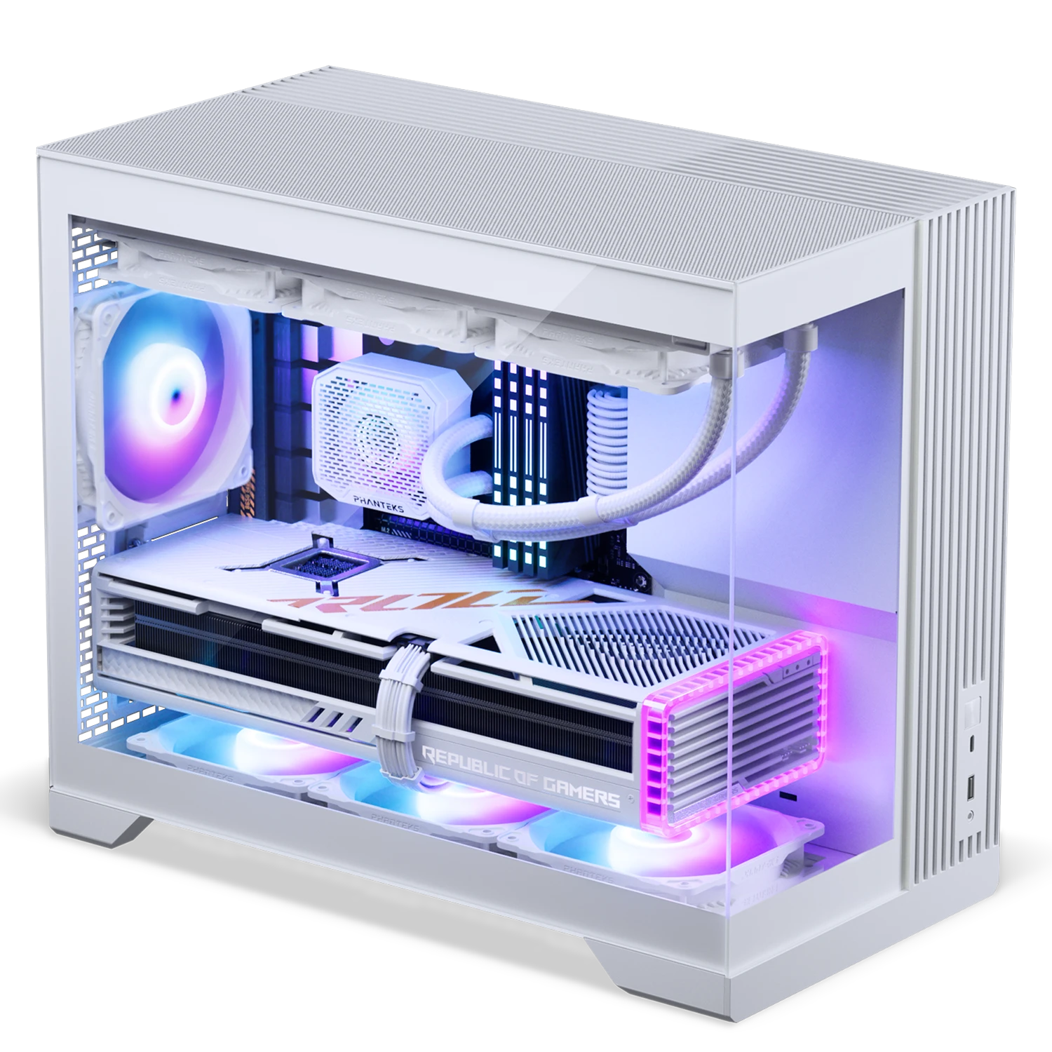 Phanteks XT V3 PC Case, Mini Case, mATX, Tempered Glass – including 3x 120mm Fans, Baltas aprašymas - Prekės nuotrauka