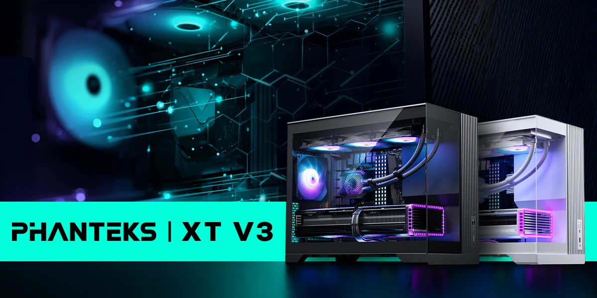 Phanteks XT V3 PC Case, Mini Case, mATX, Tempered Glass – including 3x 120mm Fans, Baltas aprašymas - Prekės nuotrauka