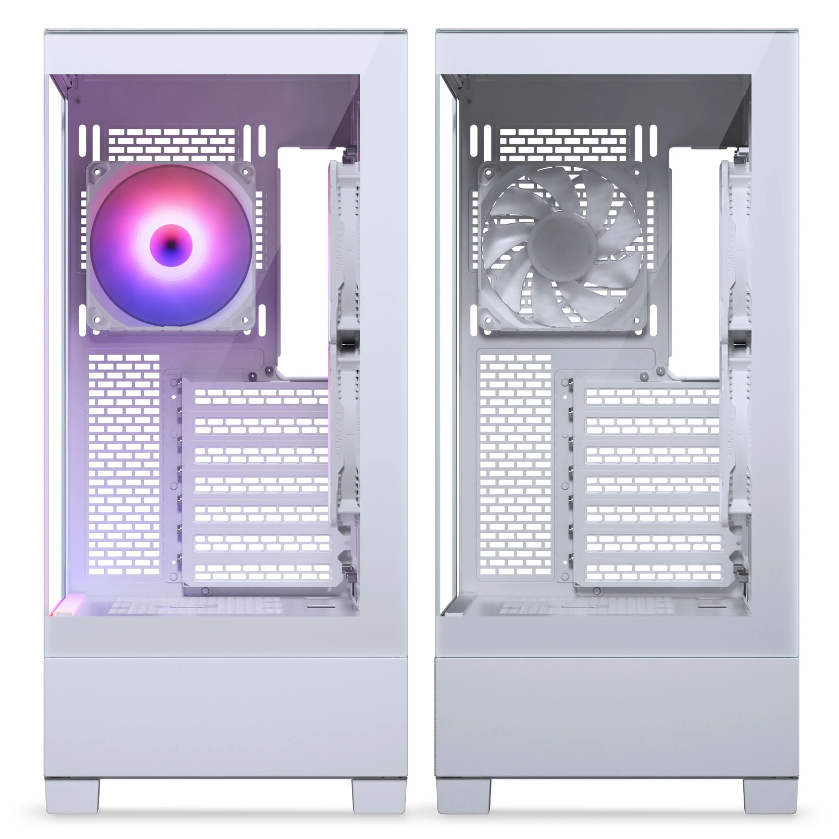 Phanteks XT View Matrix PC Case, Mid-Tower, E-ATX, Tempered Glass, Matrix LED – Baltas aprašymas - Prekės nuotrauka
