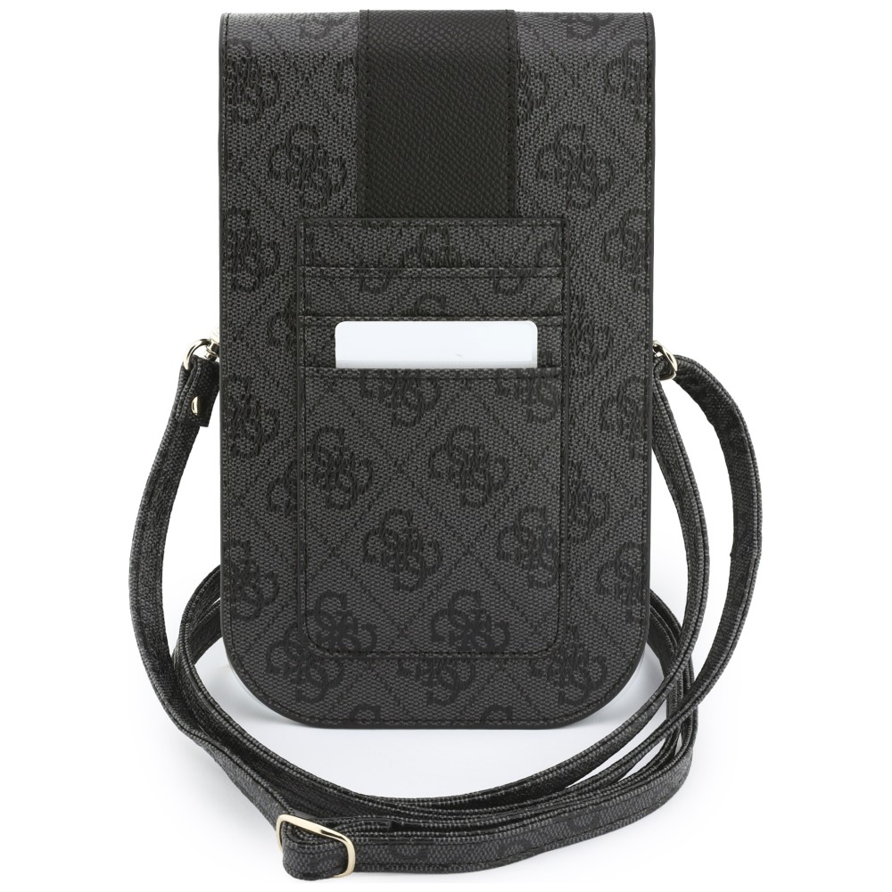 Phone bag Guess 4G & Classic Logos Stripe Strap juodas aprašymas - Prekės nuotrauka