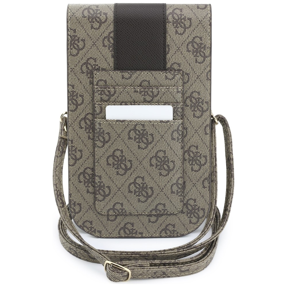 Phone bag Guess 4G & Classic Logos Stripe Strap ruda aprašymas - Prekės nuotrauka