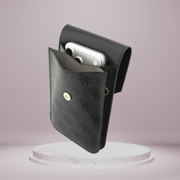 Phone bag Guess Graines 4G & Classic Logos juodas aprašymas - Prekės nuotrauka
