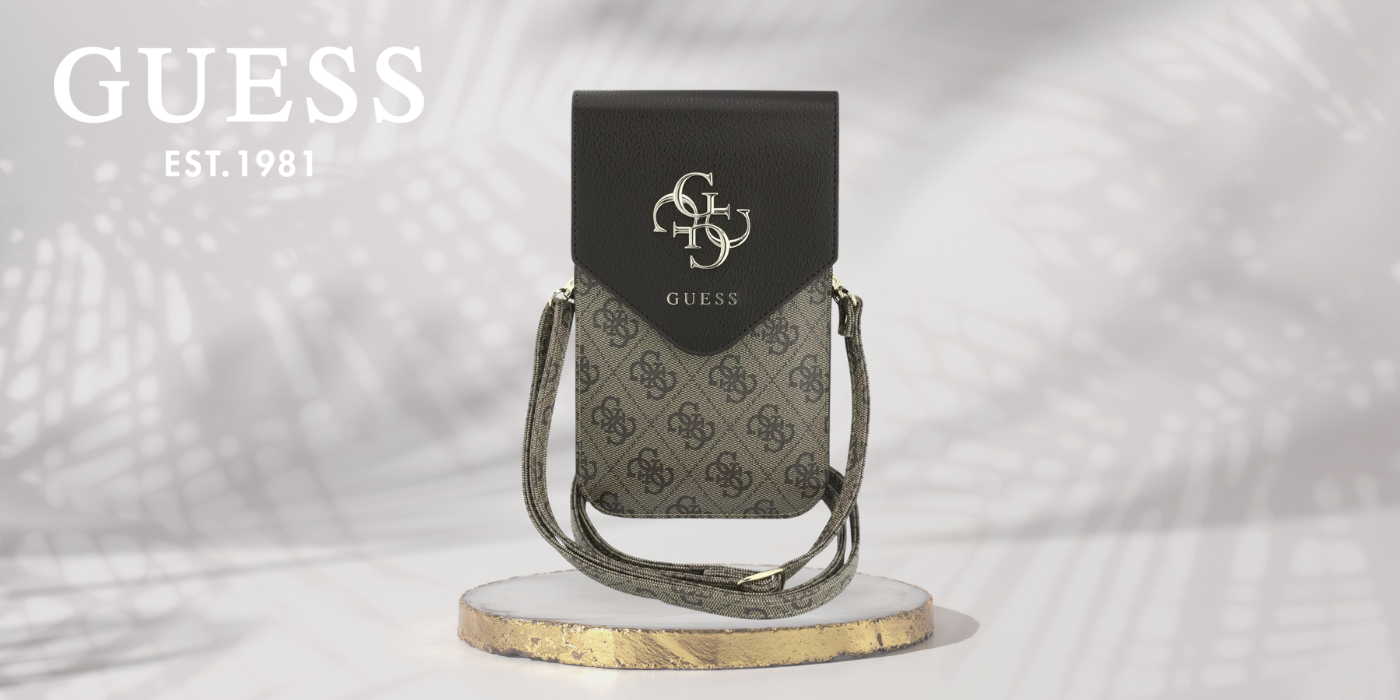 Phone bag Guess Graines 4G & Classic Logos ruda aprašymas - Prekės nuotrauka