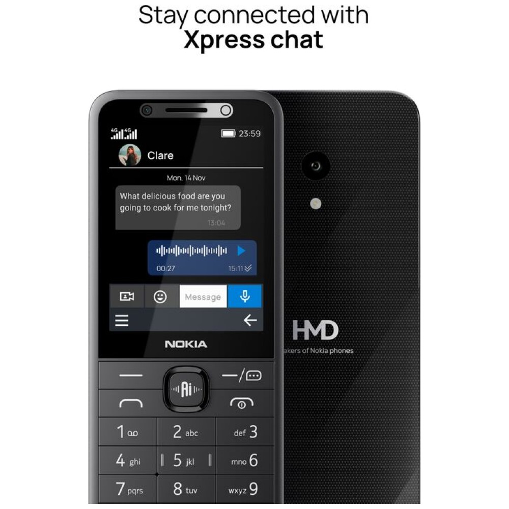 Nokia 235 4G TA-1745 Dual SIM Juodas aprašymas - Prekės nuotrauka