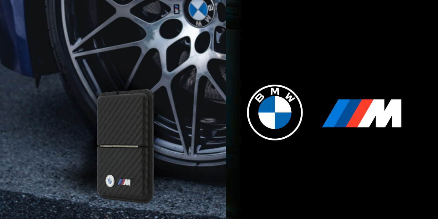 Dėklas Piniginė BMW M Carbon Metal Logos MagSafe juoda aprašymas - Prekės nuotrauka